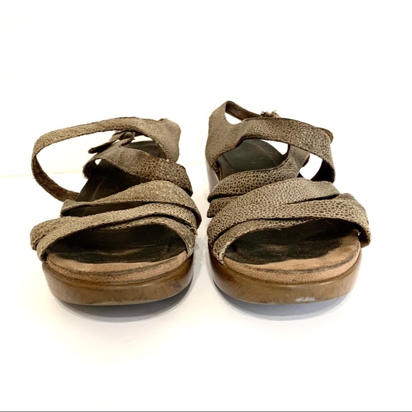 Dansko | Shoes | Dansko Leather Wooden Clog Strappy Sandals | Poshmark